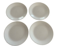 Corelle Vitrelle White Dinner Plates 10 1/4" Frost White? Made in USA Set Of 4