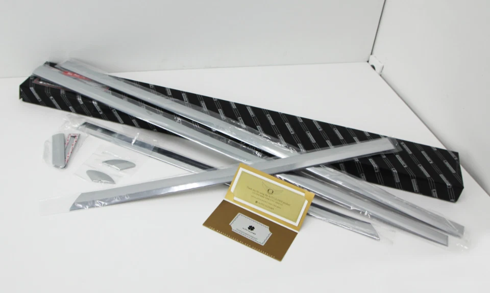 Línea de faldón lateral moldura inferior cromado 8 piezas B756 Ups para Audi A6 2011-2018 Foto 3 de 4