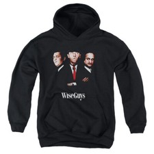 Three Stooges Kids Hoodie Wise Guys Portrait Black Hoody