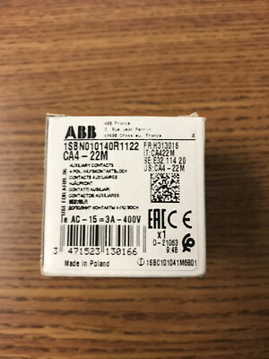 ABB CA4-22M Auxiliary Contact Block NIP 1SBN010140R1122  4-Pole