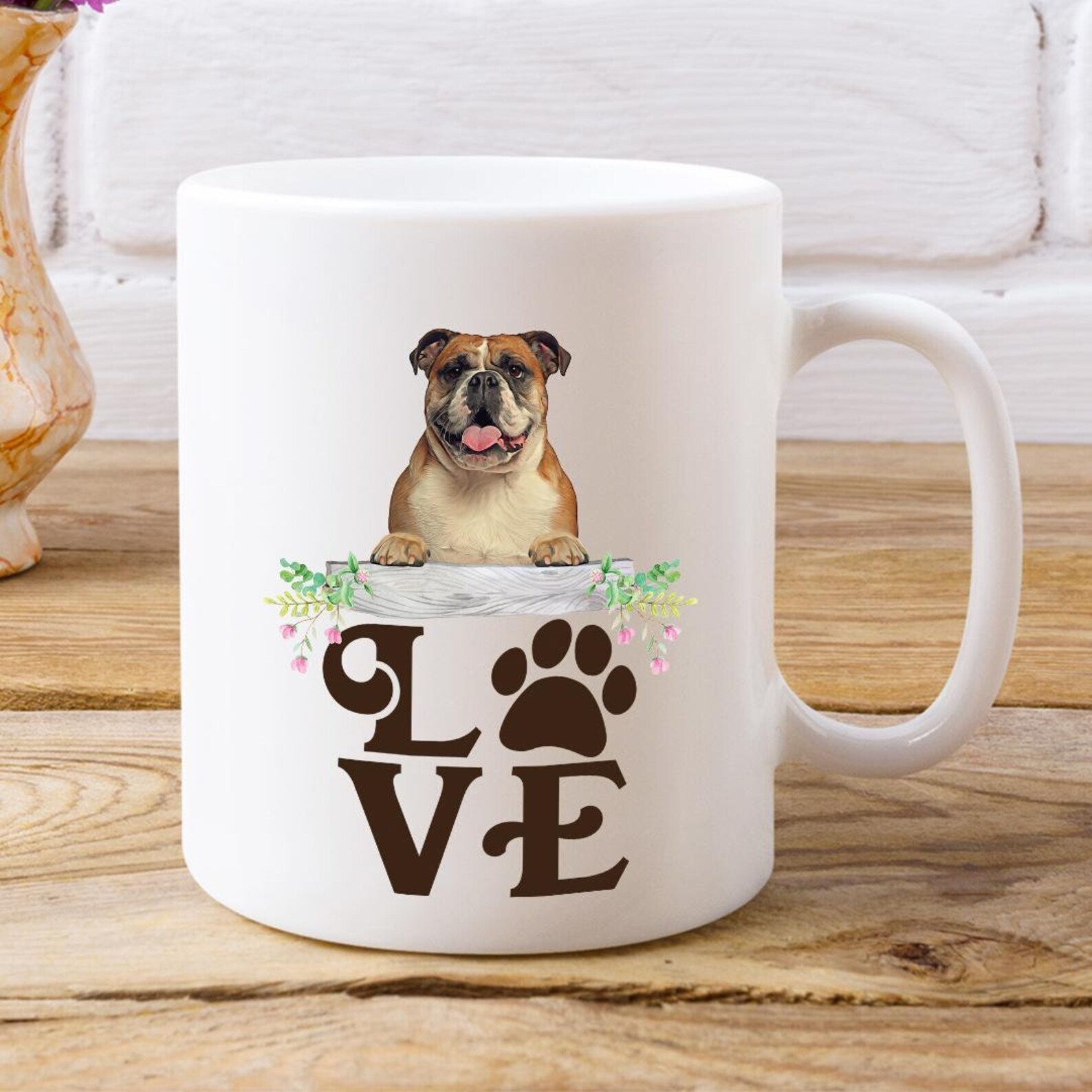 Customizable Bulldog Coffee Mug - Design Your Own Personal Mug  
