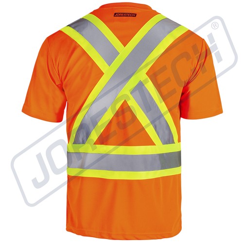 Camiseta Hi Vis ANSI Clase 2 Seguridad reflectante Manga corta ALTA VISIBILIDAD - Imagen 13 de 17