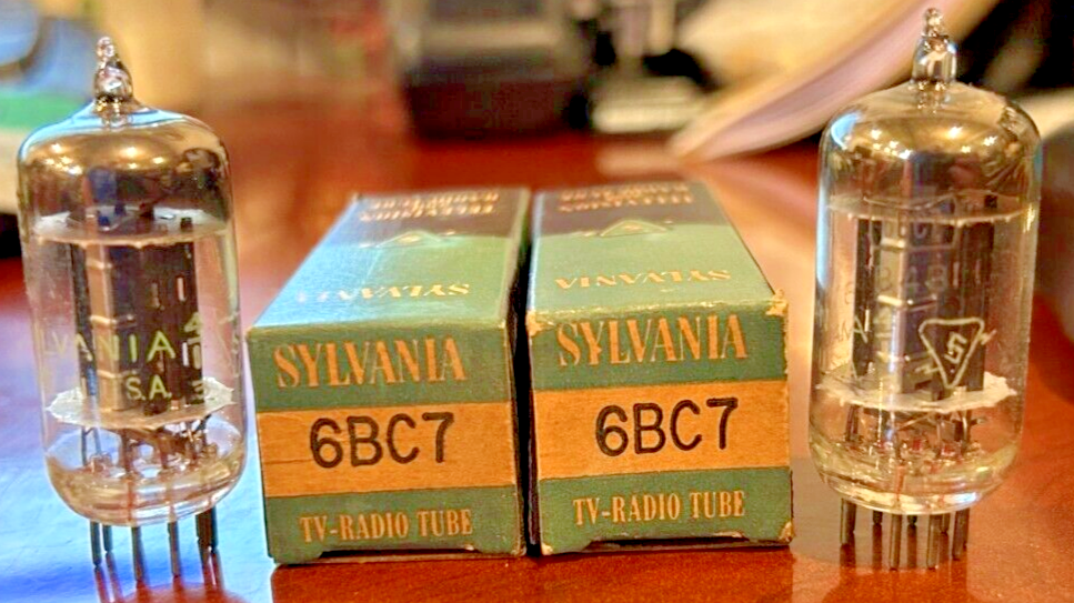 Lot of 2 pieces 6BC7 Sylvania Triple Diode - NOS/NIB - Hickock 539B Tested Good