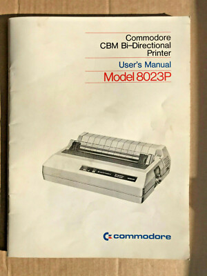 User's Manual Commodore CBM Printer - Model 8023P - in englischer Sprache