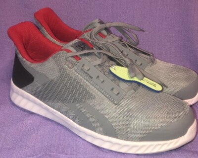 New Reebok Sublite Legend Work RB4021 Size 13 Comp Toe Gray White Red Black