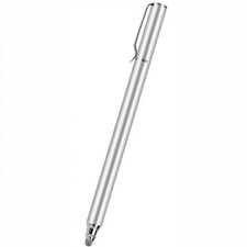 STYLUS TOUCH SCREEN PEN FIBER TIP ALUMINUM LIGHTWEIGHT SILVER COLOR for PHONES