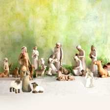 20pcs Nativity Figures Set Statue Hand Painted Decor Christmas Gift Replicas