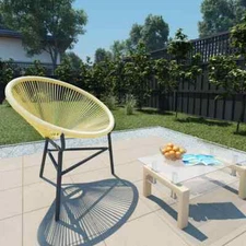 Patio Acapulco Chair Poly Rattan Beige vidaXL