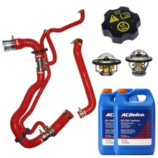 PPE Red Radiator Hose - Thermostats - ACDelco Coolant/Cap For 11-16 6.6L Duramax