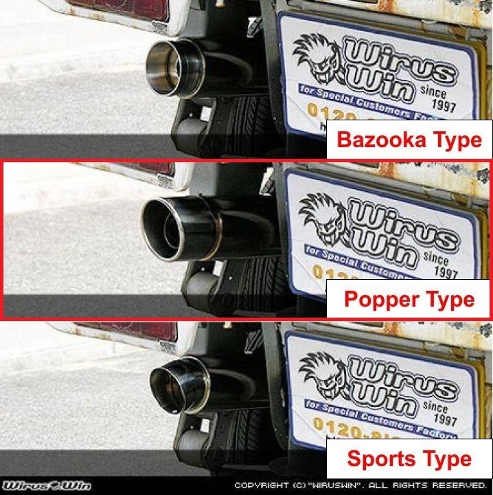 Popper Type Muffler 58in Ssuzuki Carry DC51T DC51B DD51T DD51B