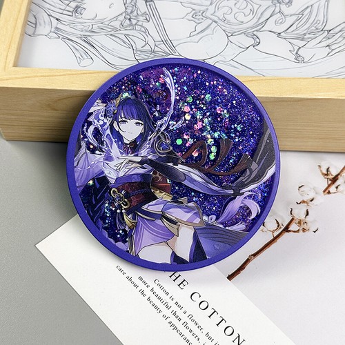Genshin Impact Series Decorate Acrylic Quicksand Coaster Insulation Cosplay Gift - Picture 9 of 23
