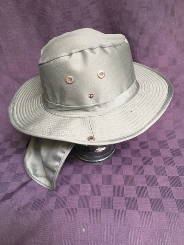 GREEN BOONIE HAT W/BUCKET EAR FLAP W/NECK SUN PROTECT HUNT FISH HIKE NEW ! - Picture 3 of 5