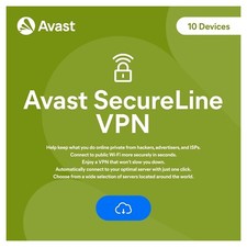Avast SecureLine VPN 2026 Unlimited VPN 10 PC Devices 1 Year (EMAIL)