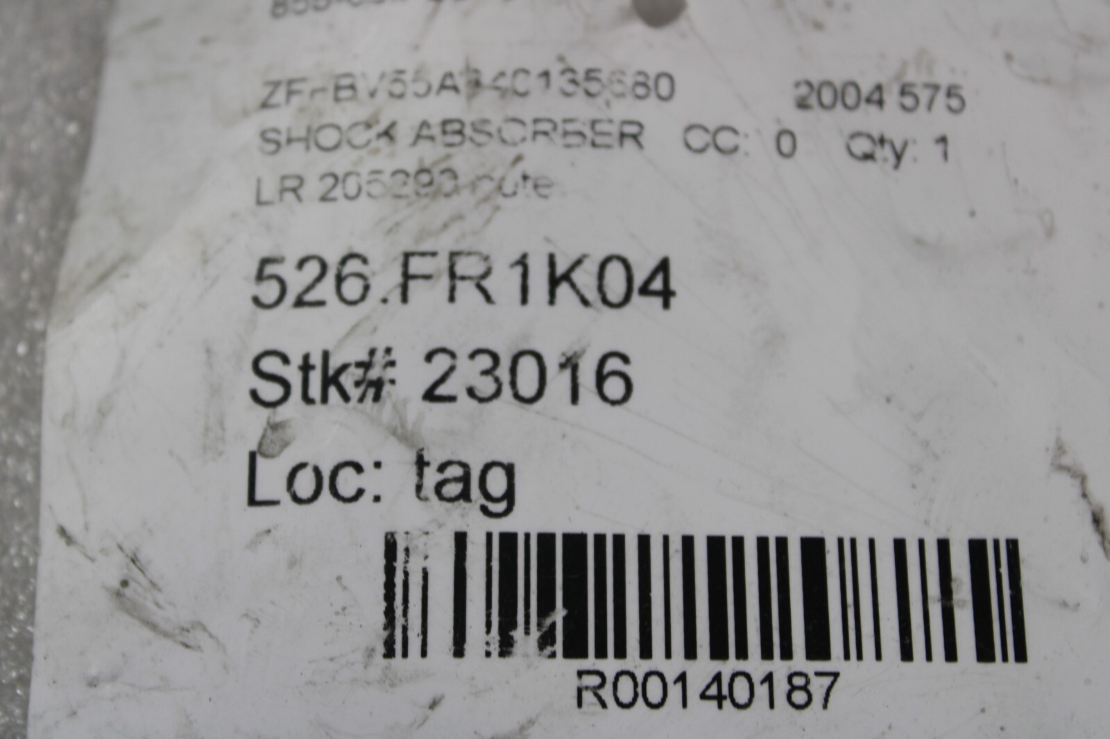 Ferrari 575, Rear Shock Absorber, Fire Dmg, Used, P/N 190996