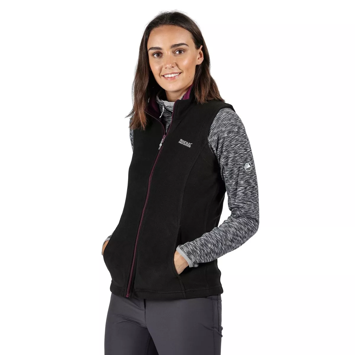 Ladies black fleece clearance gilet