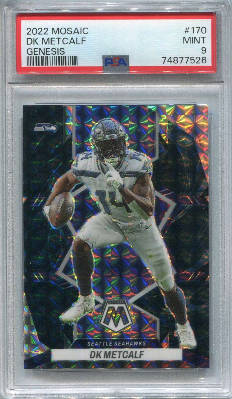 2022 Panini Mosaic Mosaic Genesis Refractor 170 DK Metcalf PSA 9 MINT