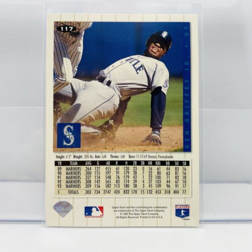 1994 Upper Deck Collector's Choice Silver Signature Ken Griffey Jr #117 HOF MVP - Picture 2 of 2