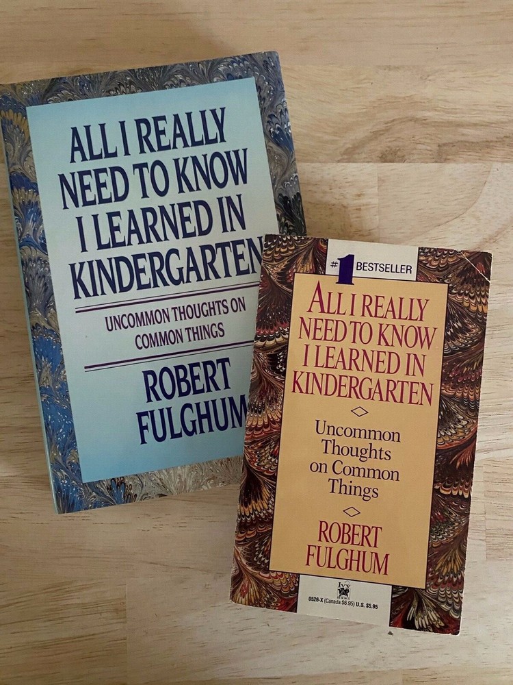 📚Vtg All I Really Need to Know I Learned in Kindergarten HB Bonus: Free PB