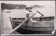 OLD RPPC BOYS BOAT FASHION JAMES ADAMS SEAVIEW ISLE WIGHT ENGLAND PHOTO POSTCARD