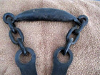 VINTAGE Rustic PRIMITIVE 16" Blackened Iron ICE BLOCK Hay Bale TONGS Meat Hook — photo 2