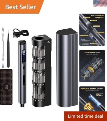 Portable 66-In-1 Electric Screwdriver Set with 3 Torque Settings & Battery Life