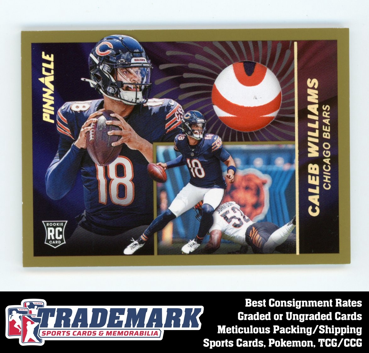 Caleb Williams Panini Encore Pinnacle Jerseys #PJCWS Gold