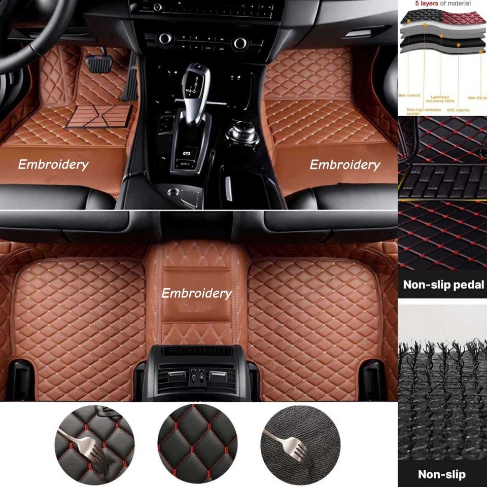 Alfombrillas de cuero impermeables aptas para Dodge Charger Challenger RT 2006-2024 Foto 4 de 4