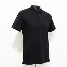 Armani Exchange Tape Logo Regular Fit Polo Shirt Black NWT Designer