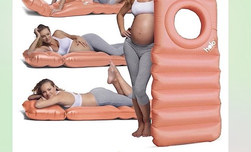 Holo Pregnancy Pillow Inflatable Raft with Hole Peach Never Used No Box