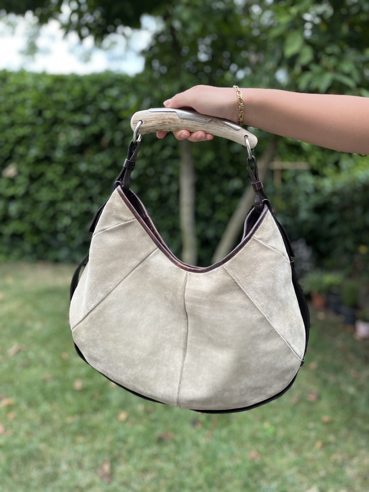 YVES SAINT LAURENT - BORSA MOMBASA IN PELLE NERA