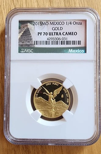 2015 Mexico 1/4oz Gold Proof Libertad NGC PF70 ULTRA CAMEO KEY DATE RARE LOW POP