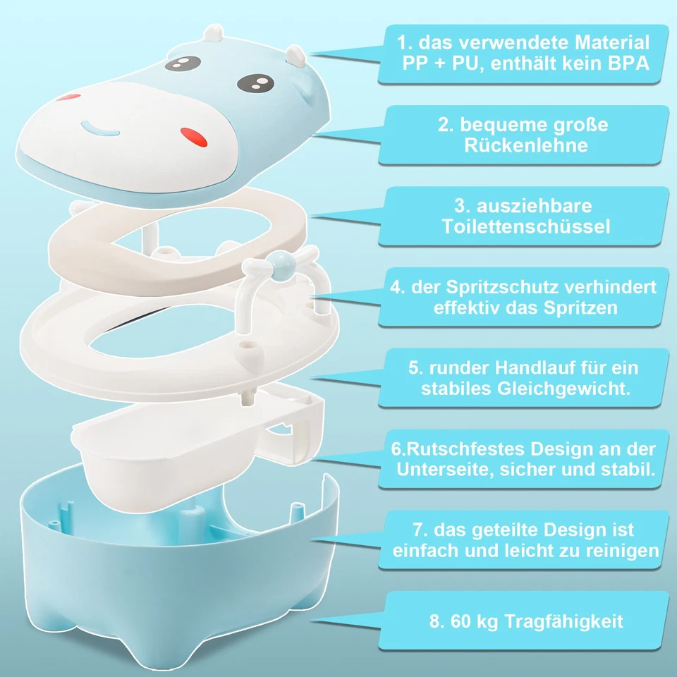 Töpfchen Lerntöpfchen Kindertoilette Kleinkinder Toilettentrainer Kinder Weiche - Bild 3 von 4