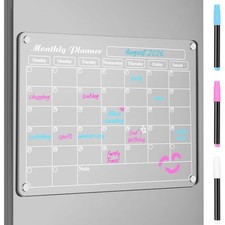 Fridge Calendar 2026 Monthly Dry Erase Whiteboard Planner Magnetic Acrylic