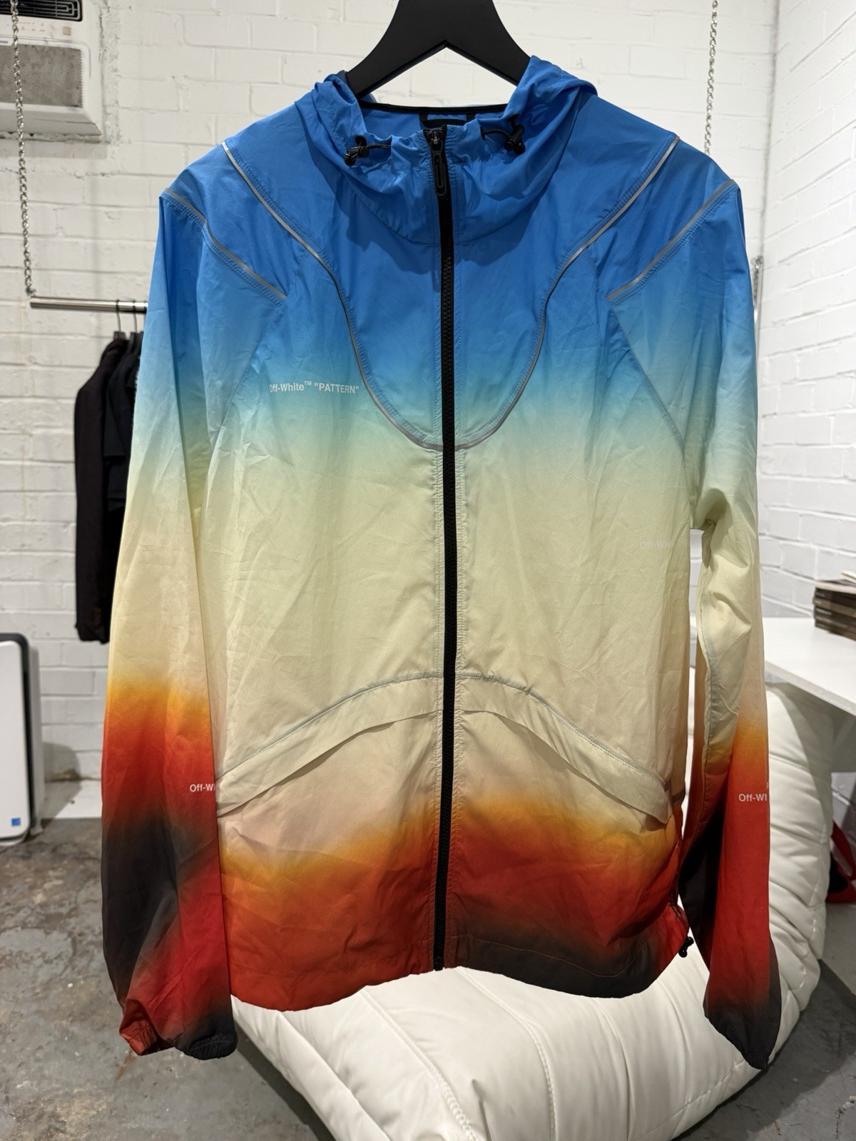 Off White Gradient Windbreaker - image 2
