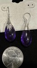 Artisan Bali Granulated Purple Resin Sterling Silver Hooks Earrings Hook — photo 7