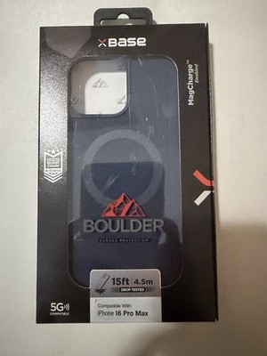Base Boulder iPhone 16 Pro Max Rugged Protection Case MagCharge Enabled Navy