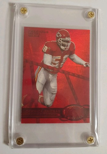 Gemas de metales preciosos SkyBox 1997 PMG ROJO Derrick Thomas SP raro patio 57/150 - Imagen 2 de 7