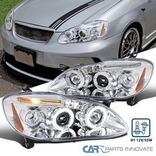Fit 2003-2008 Toyota Corolla Led Halo Projector Headlights Lamp Leftright 03-08