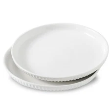 Ceramic Dinner Plates Set of 2,10 Inch,Microwave,Dishwasher and Oven Safe,Por...