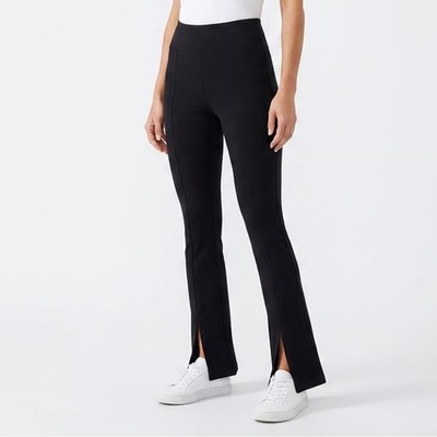 A New Day Black Split Front Hem High Rise Slim Leggings Pants Small VN 1107216