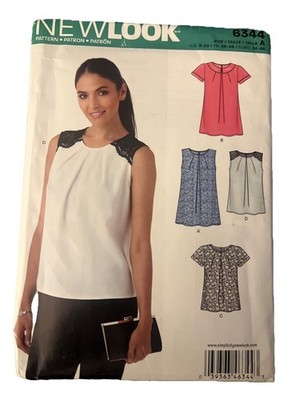 Simplicity NEW LOOK Pattern 6344 Misses' Tops / Blouse Sewing Craft Project (H)