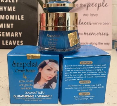 Snapchat Daimant Bleu Extra White Anti Aging Glutathione + Vitamin C face cream