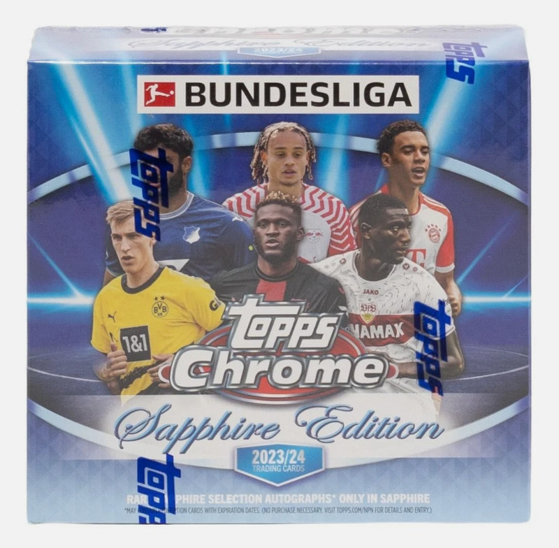 2023-24 Topps Chrome Sapphire Bundesliga Soccer HOBBY BOX SEALED