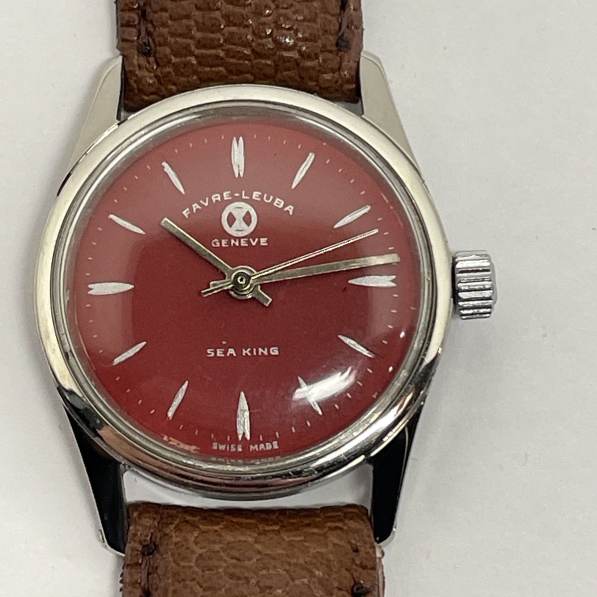 Vintage Favre Leuba Sea King Swiss Watch Hand Winding Water