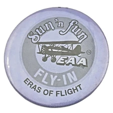 EAA Sun N Fun FLY-IN Eras Of Flight Vintage Pin Button Pinback