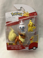 Pokemon Flareon Pikachu Vanillite Battle Ready Set 3" Action Figure Jazwares