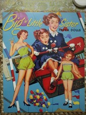 Dwa przedruki papierowych książek dla lalek z lat 50., Doris Day & Big Sister, Little Sister