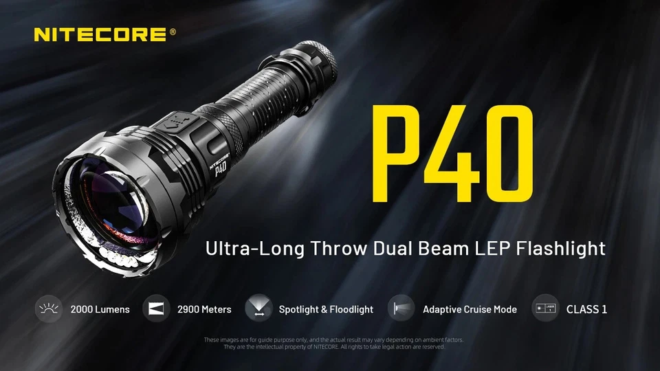 Linterna Linterna LEP recargable ultra largo alcance Nitecore P40 2000 lúmenes - Imagen 2 de 4