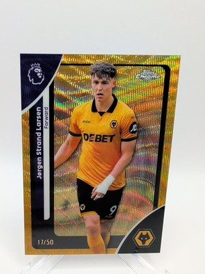 2025-26 TOPPS Chrome Premier League Jørgen Strand Larsen Gold Wave /50...