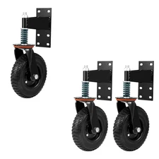 8" Gate Wheels Heavy Duty Spring-Loaded Gate Caster For Wooden & Metal Tube Gate